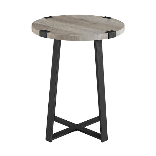 Rustic Side Table Grey Wash