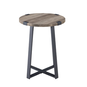 AF18MWSTGW - Rustic Side Table Dark Concrete
