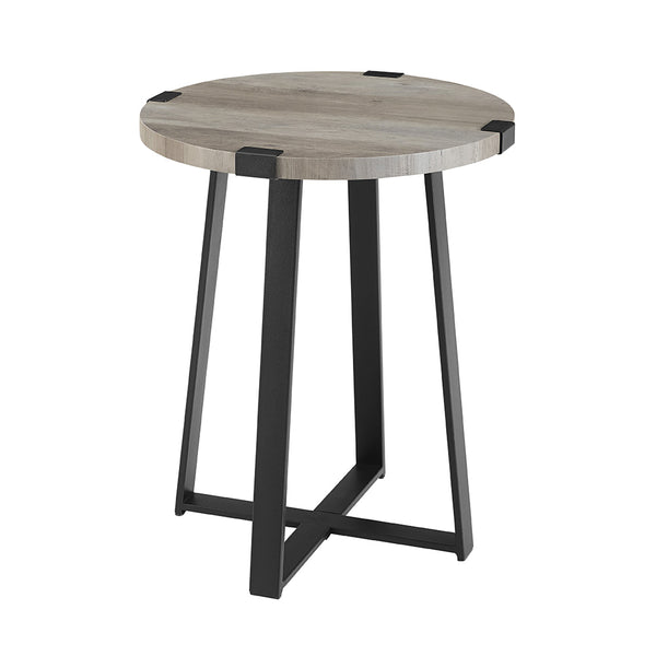 Rustic Side Table Grey Wash
