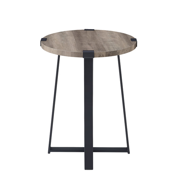 Rustic Side Table Grey Wash