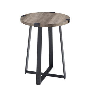 AF18MWSTGW - Rustic Side Table Dark Concrete