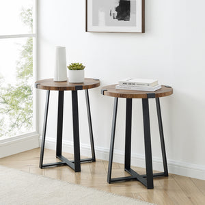 AF18MWSTRO - Rustic Side Table Dark Concrete