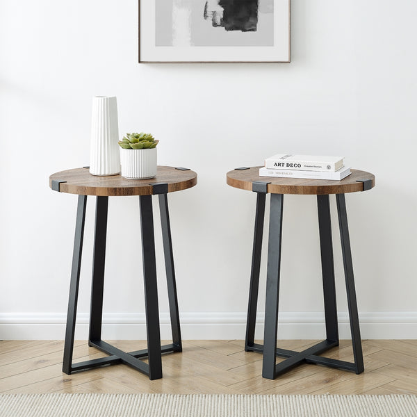 AF18MWSTRO - Rustic Side Table Dark Concrete