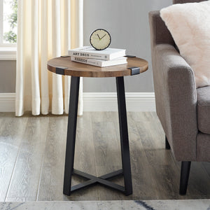 AF18MWSTRO - Rustic Side Table Dark Concrete