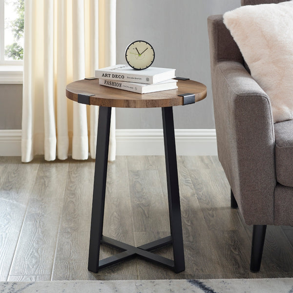 AF18MWSTRO - Rustic Side Table Dark Concrete