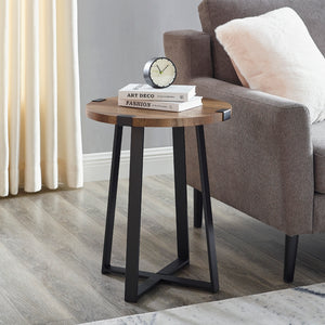 AF18MWSTRO - Rustic Side Table Dark Concrete
