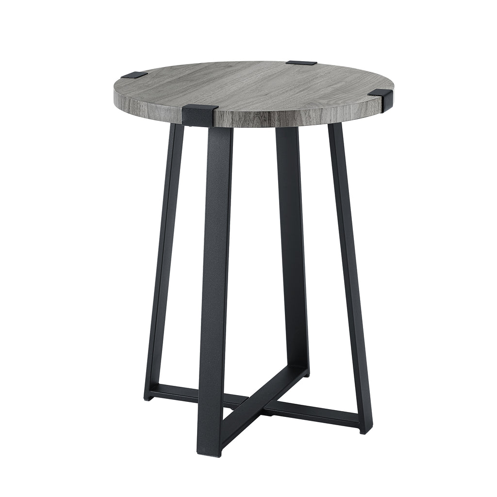 Rustic Side Table Slate Grey