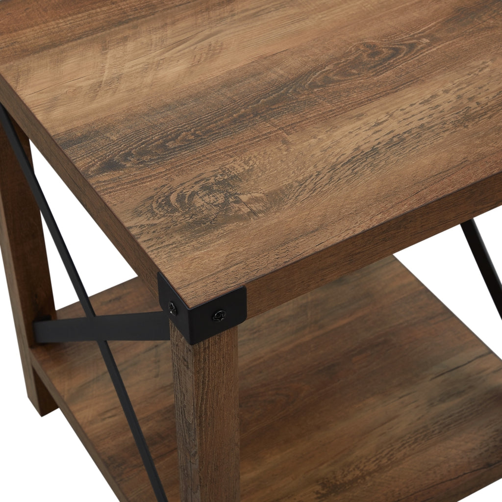 AF18MXSTRO - Rustic Wood Side Table Grey Wash