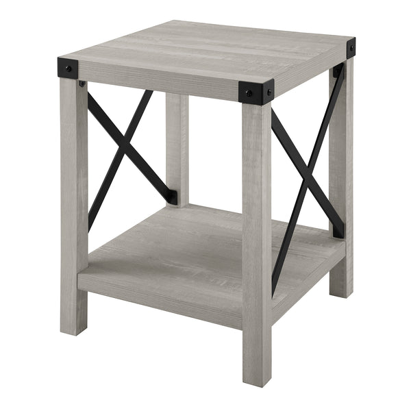 Rustic Wood Side Table - Stone Grey