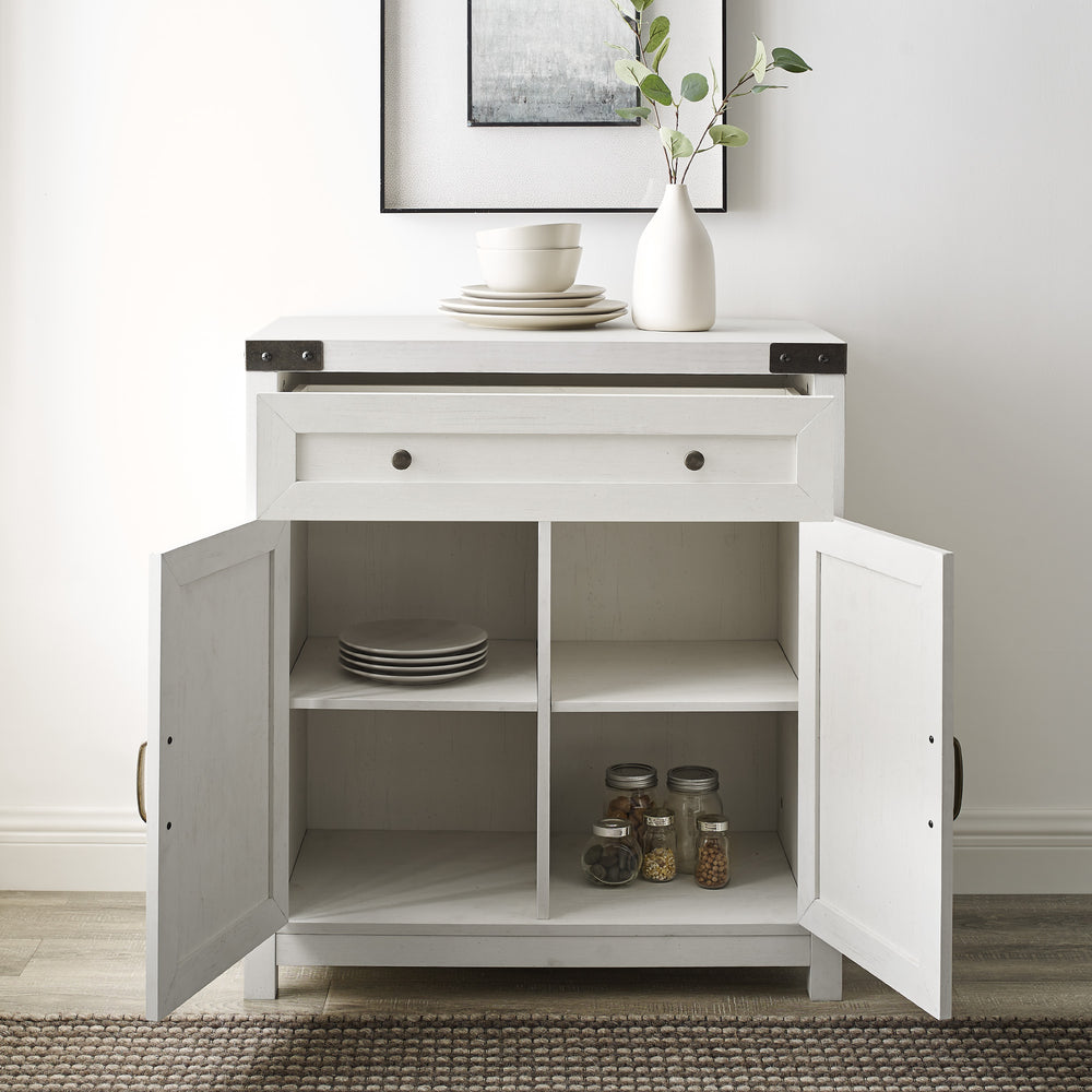 30" Farmhouse Barn Door Accent Cabinet