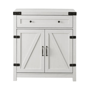30" Farmhouse Barn Door Accent Cabinet