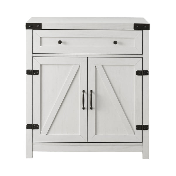 30" Farmhouse Barn Door Accent Cabinet