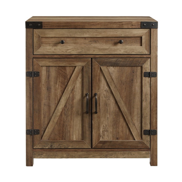 30" Farmhouse Barn Door Accent Cabinet Reclaimed Barnwood