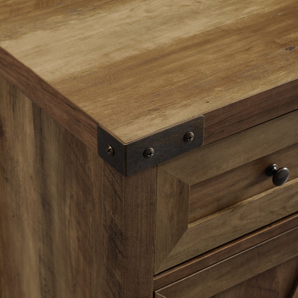 30" Farmhouse Barn Door Accent Cabinet Reclaimed Barnwood