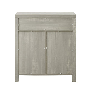 30" Farmhouse Barn Door Accent Cabinet Stone Grey