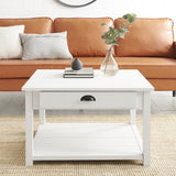 walker edison 30 square country coffee table