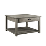 walker edison 30 square country coffee table