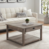 AF30CYSQCTGW - walker edison 30 square country coffee table