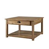 walker edison 30 square country coffee table