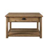 walker edison 30 square country coffee table