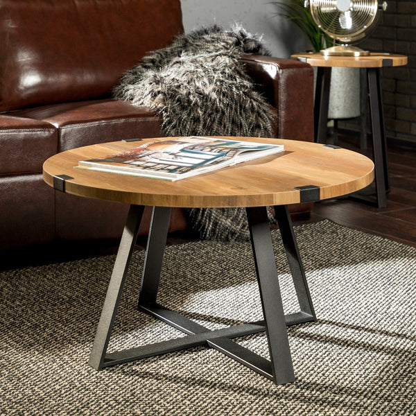 Rustic Round Coffee Table Rustic Oak
