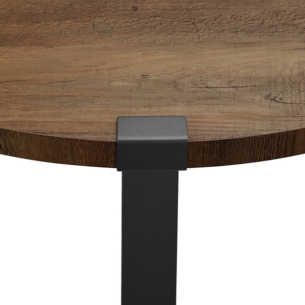 AF30MWCTRO - Rustic Round Coffee Table Dark Concrete