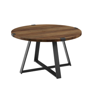 AF30MWCTRO - Rustic Round Coffee Table Dark Concrete