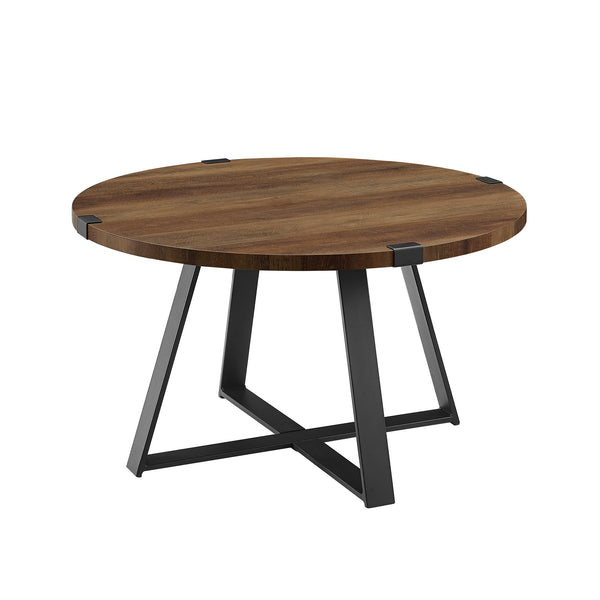 AF30MWCTRO - Rustic Round Coffee Table Dark Concrete