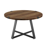 AF30MWCTRO - Rustic Round Coffee Table Dark Concrete