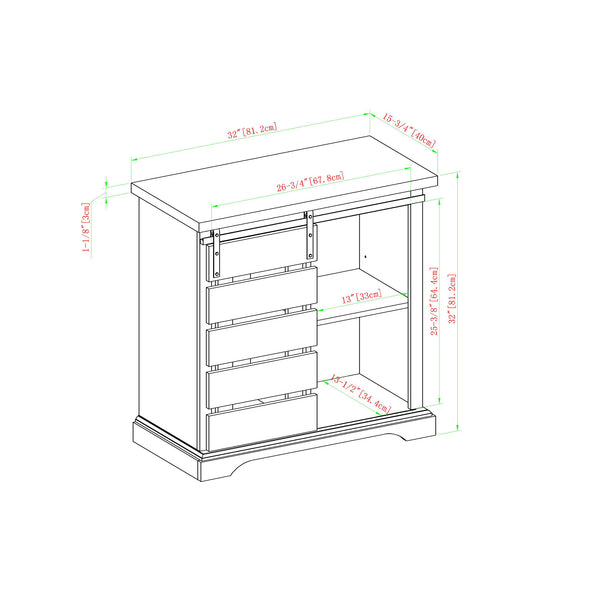 walker edison 32 rustic farmhouse tv stand af32alsdro af32alsdgw