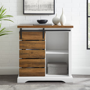 AF32ALSDRO - walker edison 32 rustic farmhouse tv stand af32alsdro af32alsdgw