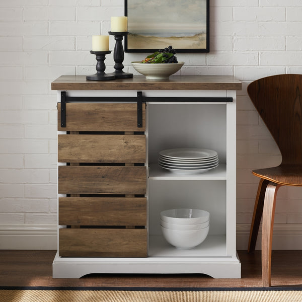 walker edison 32 rustic farmhouse tv stand af32alsdro af32alsdgw