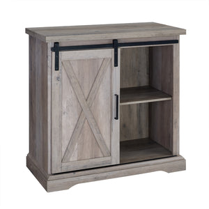32" Rustic Farmhouse Buffet Grey Wash