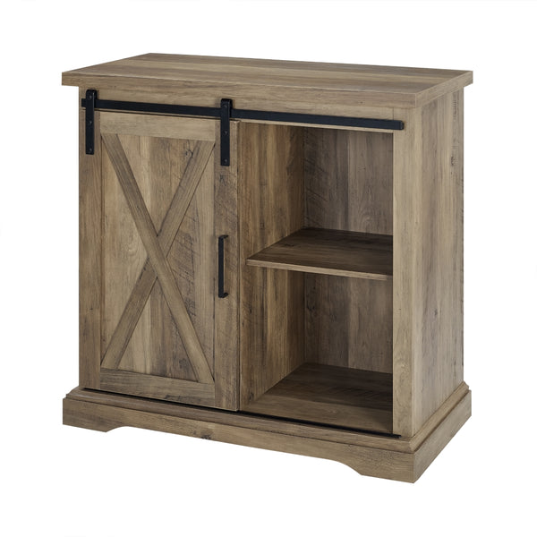 32" Rustic Farmhouse Buffet Rustic Oak