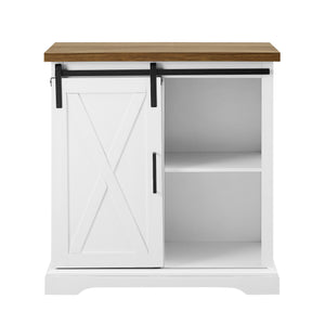 32" Rustic Farmhouse Buffet Rustic Oak