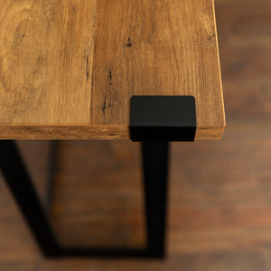 46" Modern Industrial Entryway Table Dark Walnut