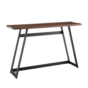 46" Modern Industrial Entryway Table Dark Walnut