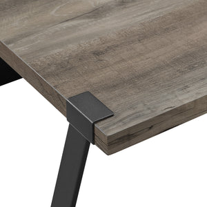46" Modern Industrial Entryway Table Grey Wash
