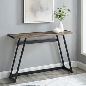 AF46MWETGW - 46" Modern Industrial Entryway Table Dark Walnut