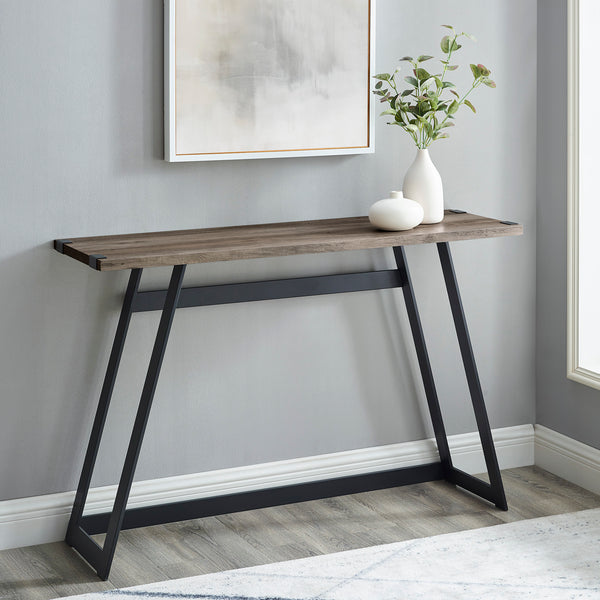 AF46MWETGW - 46" Modern Industrial Entryway Table Dark Walnut