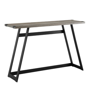 46" Modern Industrial Entryway Table Grey Wash