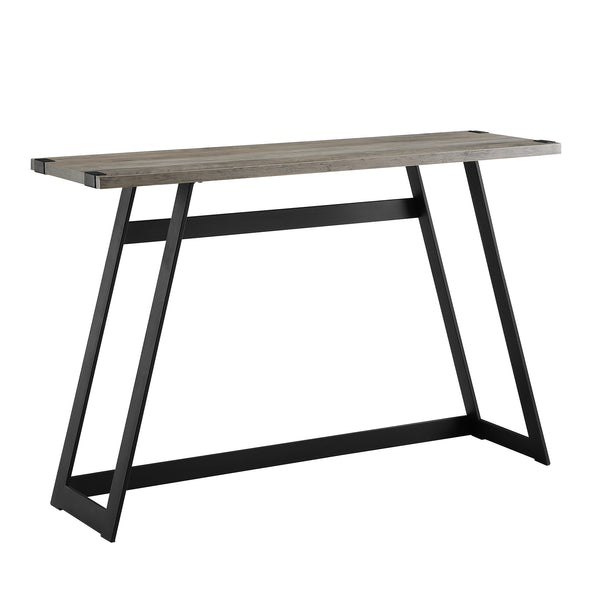46" Modern Industrial Entryway Table Grey Wash
