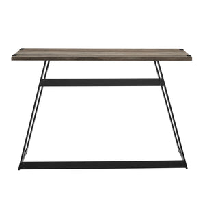 AF46MWETGW - 46" Modern Industrial Entryway Table Dark Walnut