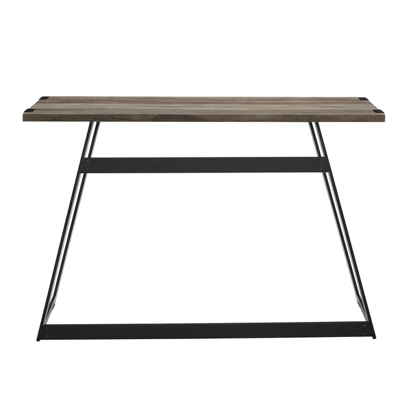 AF46MWETGW - 46" Modern Industrial Entryway Table Dark Walnut