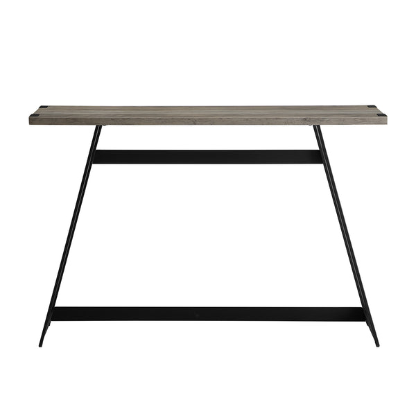 46" Modern Industrial Entryway Table Grey Wash