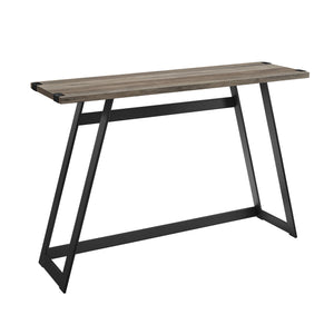 46" Modern Industrial Entryway Table Grey Wash