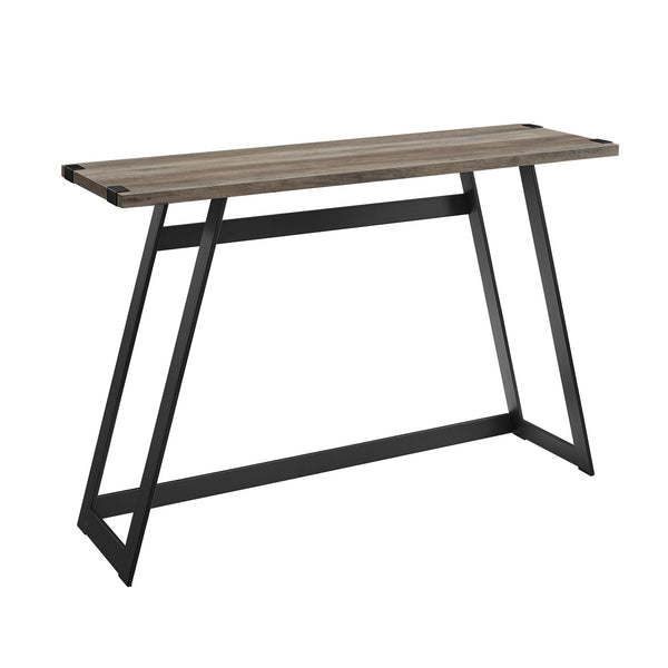 46" Modern Industrial Entryway Table Grey Wash