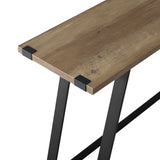 46" Modern Industrial Entryway Table Rustic Oak