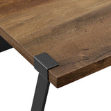 46" Modern Industrial Entryway Table Rustic Oak