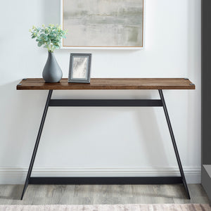 AF46MWETRO - 46" Modern Industrial Entryway Table Dark Walnut